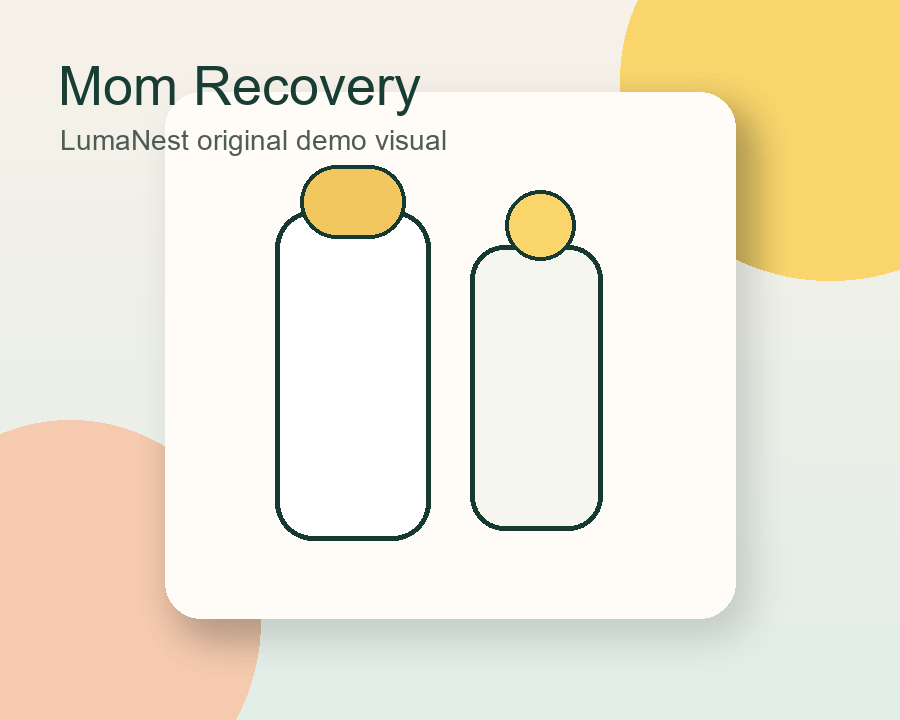 Illustrated postpartum recovery kit product
